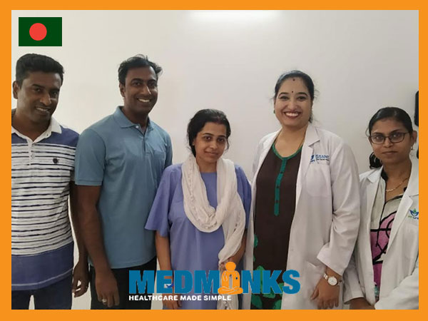 Un paziente del Bangladesh si sottopone con successo a un intervento chirurgico ai fibromi in India